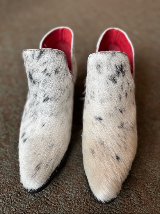 Shoes - Women's Spotted Cowhide Ankle Booties